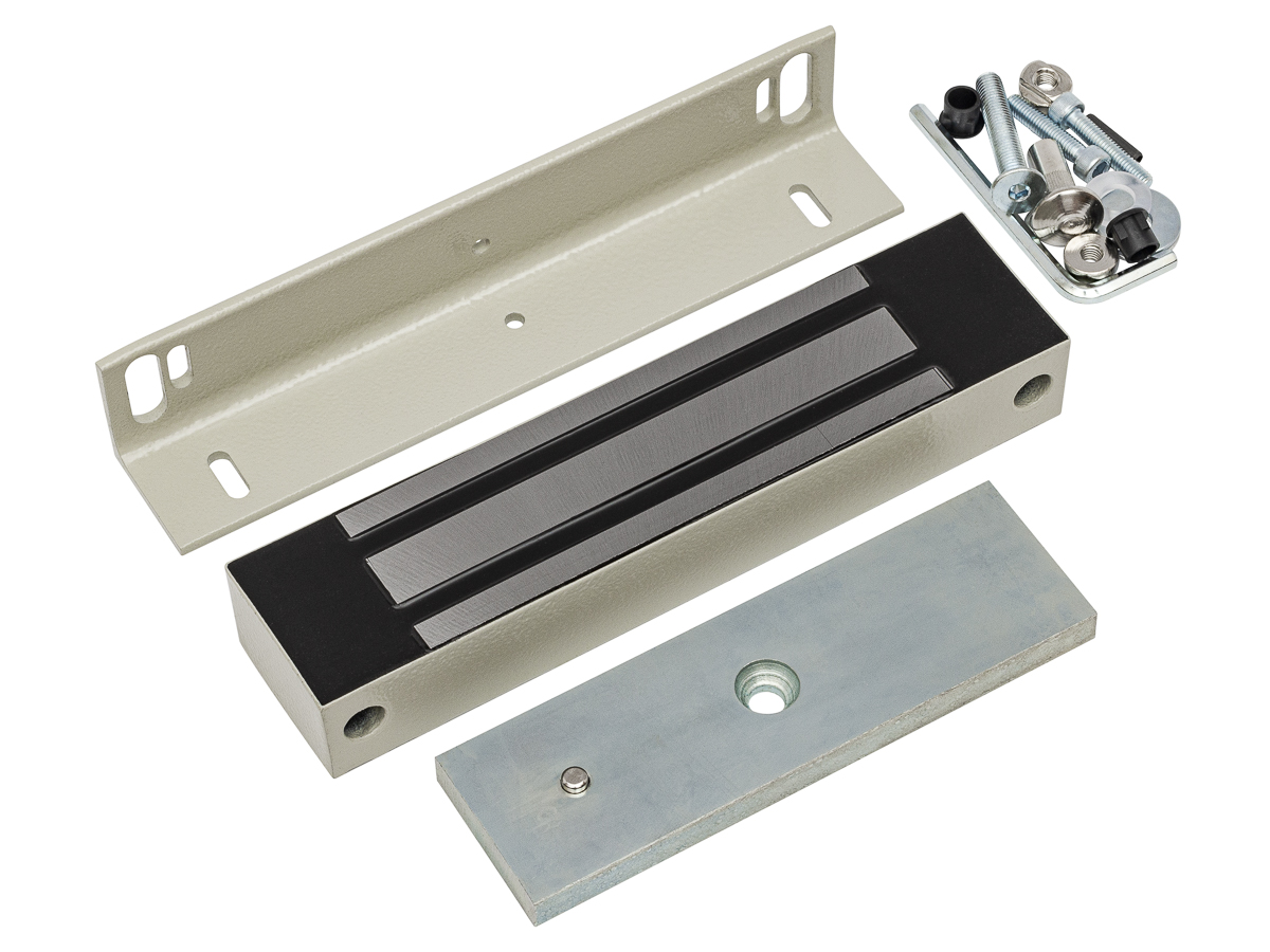 Электромагнитный замок  ML-350N с уголком, 400 кг, накладной