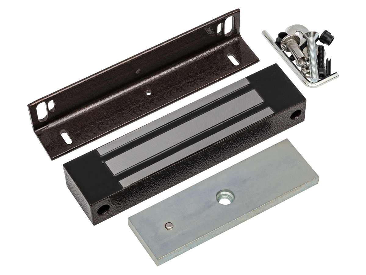 Электромагнитный замок  ML-350N с уголком, 400 кг, накладной