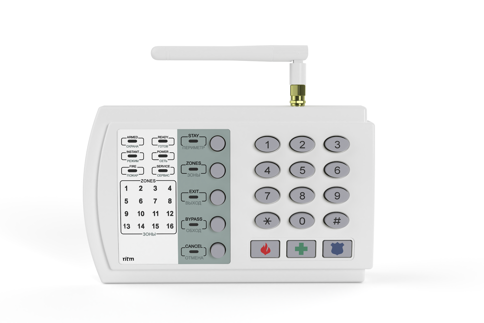 Охранная панель Контакт GSM-9N с внешней GSM антенной Охранная панель Контакт GSM-9N с внешней GSM антенной
